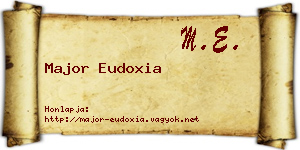 Major Eudoxia névjegykártya