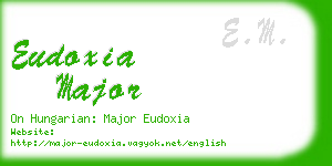 eudoxia major business card